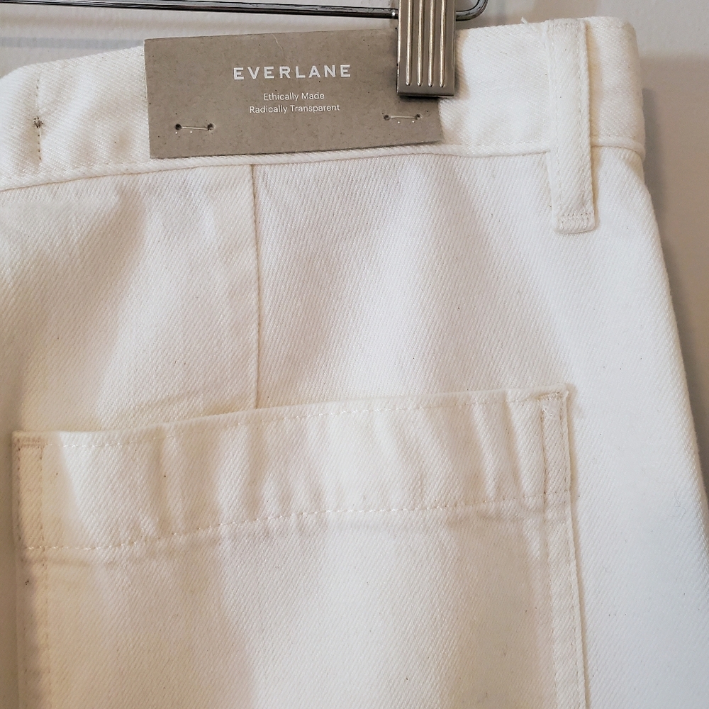 NWT Everlane The Carpenter Jean Relaxed Wide Leg Patch Pockets In Bone Size 30 - Picture 5 of 16